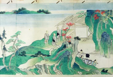 Diener, aus einer illustrierten Geschichte des Lebens des Mönchs Ippen (1239-89)