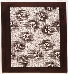 Schablone: Seerosen und Webmuster