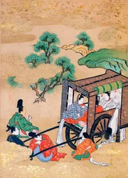Die Diener des Mönchs Shogaku ruhen sich aus
