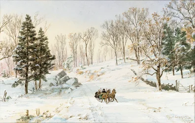 Winter auf der Ravensdale Road, Hastings-on-Hudson