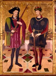 Heiliger Abdon und Heiliger Sennen, Märtyrer, die um 303 in Rom unter den Verfolgungen von Kaiser Diokletian (245-313) gegen Christen starben