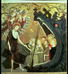 Tafel des Abstiegs in den Limbus, vom Altarbild des Klosters Santo Sepulchro, Zaragoza