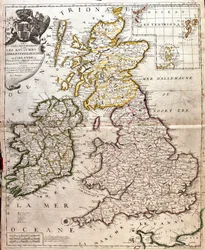 Karte der Königreiche England, Schottland und Irland (Großbritannien)