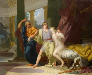 Sokrates reißt Alkibiades aus der Umarmung der Sinnlichkeit