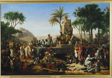 Die französische Armee hält in Syene