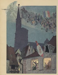 Claude Joseph Rouget de Lisle singt seine Komposition, La Marseillaise, dem Bürgermeister von Straßburg vor