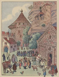 Abreise des Chevalier du Hohbarr zu den Kreuzzügen