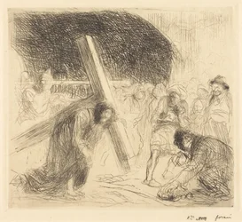 Christus trägt sein Kreuz (7. Tafel)