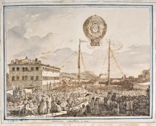 Aerostat gebaut in Aix, ein Ballon gebaut in Aix-en-Provence