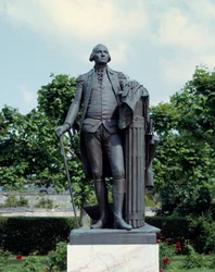 Porträt von George Washington (1732-1799) Skulptur von Jean Antoine Houdon (1741-1828) 18. Jahrhundert Blérancourt, Musée franco-américain