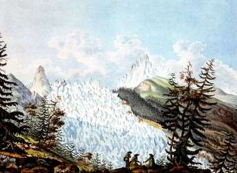 Ansicht der Lawine des Eismeers, ca. 1800 (Stich)