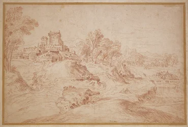 Landschaft mit Schloss, 1716-18