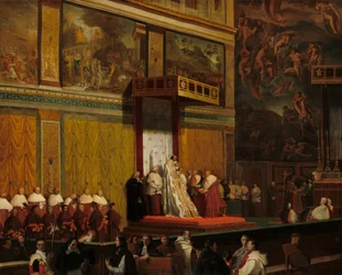 Papst Pius VII. in der Sixtinischen Kapelle