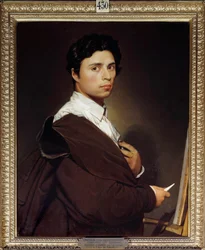 Selbstporträt im Alter von 24 Jahren. Gemälde von Jean Auguste Dominique Ingres (1780-1867) 1804. 0,77 x 0,61 m. Musée Condé, Chantilly, Frankreich