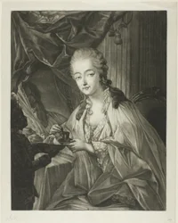 Jeanne Bécu, Gräfin Du Barry, und ihr Diener Zamor