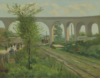 Das Aquädukt von Arcueil am Bahnübergang von Sceaux, 1874