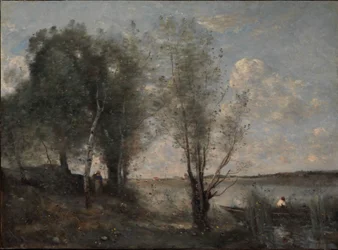 Bootsmann unter den Schilfrohren, ca. 1865