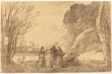 Familie in Terracina Une famille à terracine, 1871