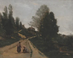Gouvieux, nahe Chantilly. Aufsteigender Weg