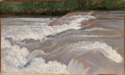 Der Velino oberhalb des Wasserfalls von Terni, 1826