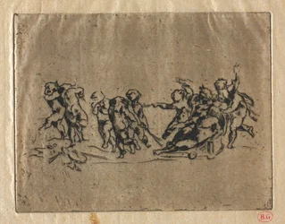 Bacchanal mit Kindern und Wagen