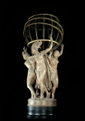 Die vier Weltteile tragen die Erdkugel, 19. Jahrhundert, Paris, Musée d