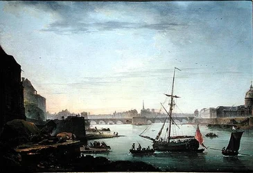 Ansicht der Pont Neuf, Paris, Morgeneffekt