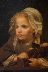 Mädchen mit Kapuziner, (Detail)