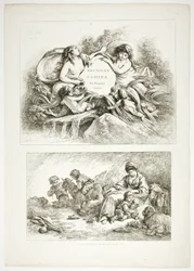 Platte Sieben von 38, aus Oeuvres de J. B. Huet