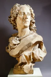 Noel Nicolas Coypel, von Jean Baptiste Lemoyne, Terrakotta-Büste