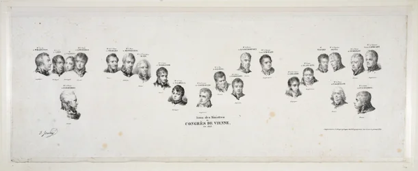 Noms des Ministres du Congres de Vienne, en 1815, veröffentlicht 1815