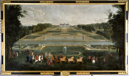 Marie Lescszinska, Königin von Frankreich (1703-1768) in den Gärten des Schlosses Vaux Le Vicomte