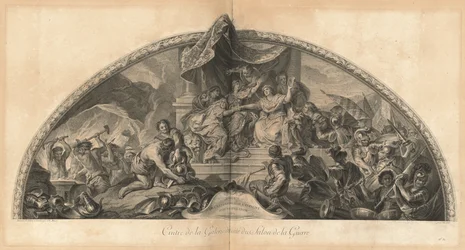 Allianz von Deutschland und Spanien mit Holland 1672, Zentrum der Galerie neben dem Salon des Krieges