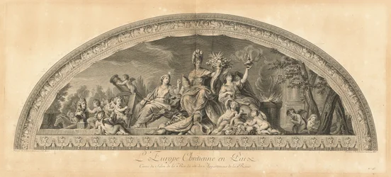 Das christliche Europa in Frieden, Zentrum des Salons des Friedens neben den Gemächern der Königin [Tafel 45]