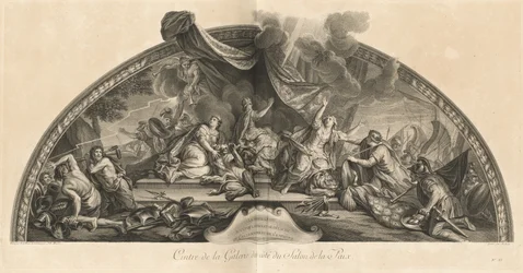 Holland akzeptiert den Frieden und löst sich von Deutschland und Spanien 1678, Mitte der Galerie neben dem Friedenssalon