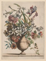 Liure de Toutes Sortes de fleurs daprès nature: Vase mit Blumen