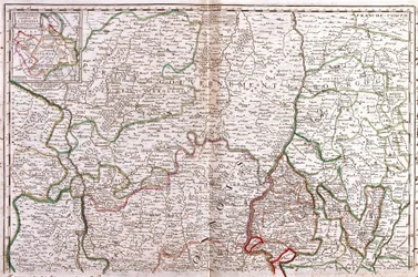 Karte von Burgund (Frankreich)