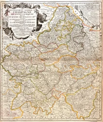 Karte der Champagne (Frankreich)