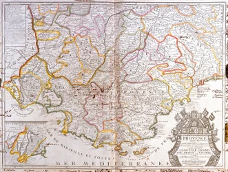 Karte der Provence (Frankreich)
