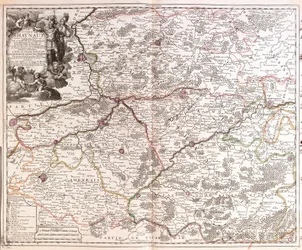 Karte der Grafschaft Hennegau (Belgien) (Gravur)
