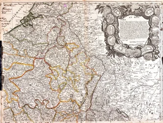 Karte des Herzogtums Luxemburg, Champagne und Herzogtum Lothringen