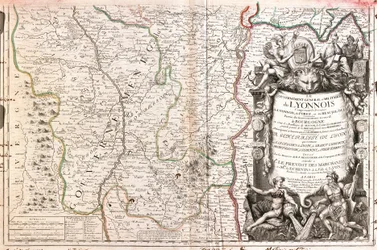 Karte des Lyonnais (Frankreich)