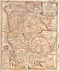 Karte des Piemont (Italien)