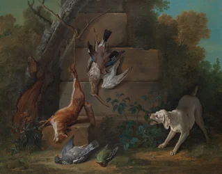 Hund bewacht erlegtes Wild, 1753