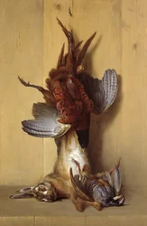 Stillleben mit einem Hasen, einem Fasan und einem Roten Rebhuhn, 1753