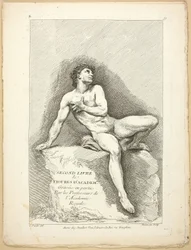 Figur (recto und verso), aus dem zweiten Buch der Figuren der Akademien, teilweise graviert von den Professoren der Königlichen Akademie
