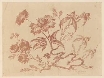 Blumenzweige, aus "Recueil de Differentes Fleurs de Fantaisie Dans le Goût Chinois"