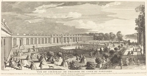 Ansicht des Schlosses von Trianon von der Parterre-Seite