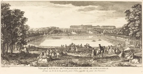 Ansicht des Schlosses von Versailles von der Orangerie-Seite