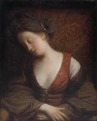 Schlafende junge Frau